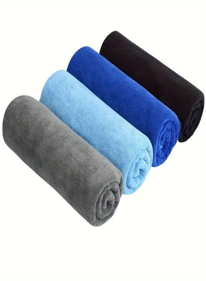 Microshine Microfiber Gym Towel Set of 4 - 500 GSM Super Absorbent, Quick-Dry Sweat Towels for Gym, Yoga, Sports & Workout - Soft, Lightweight, Fast Drying Microfiber Fitness Towels for Men & Women - Image 1