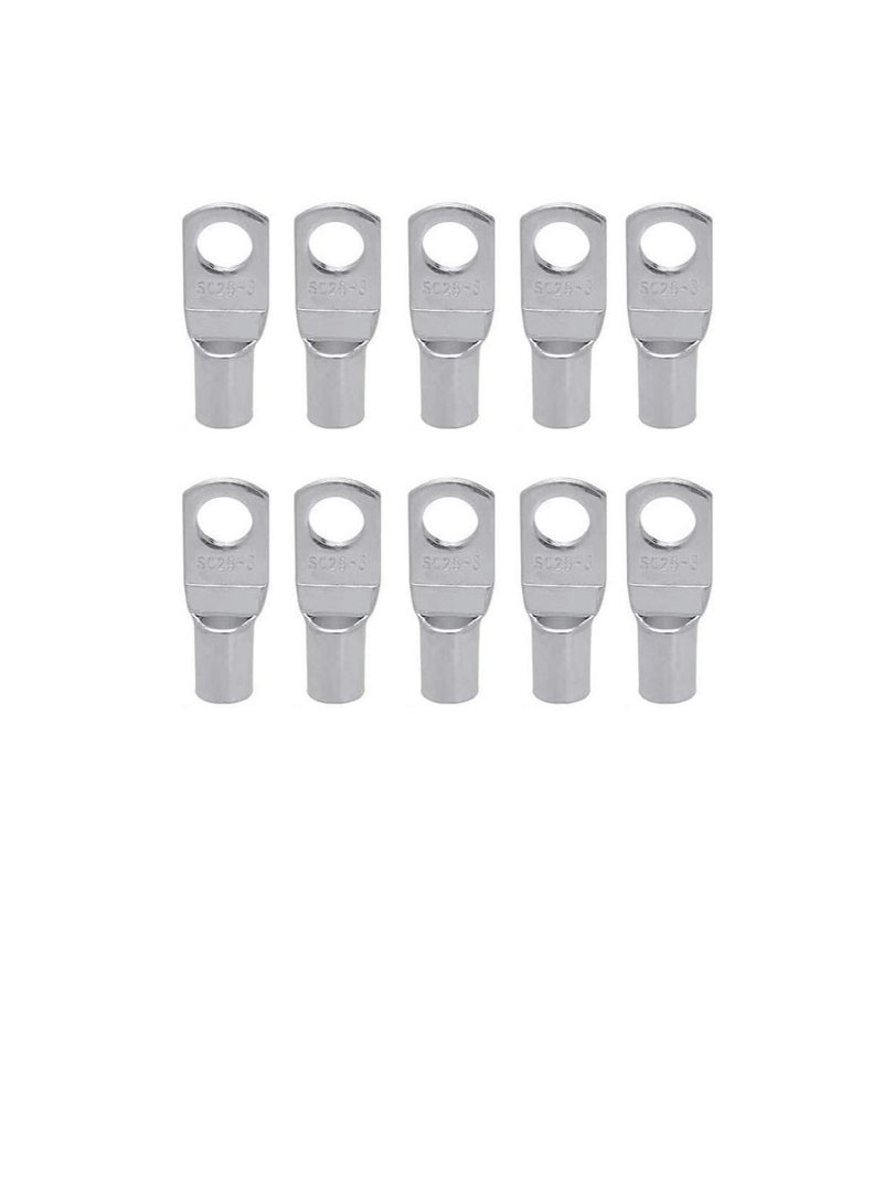 Copper Cable Lugs 10Pcs Set-Wire Terminals, Connector Cable lugs Ring Battery SC Terminals, for Marine, Solar, Automotive, Electric, Home Applications etc (Hole Size 8mm, Cable Size 35mm)  - Image 1