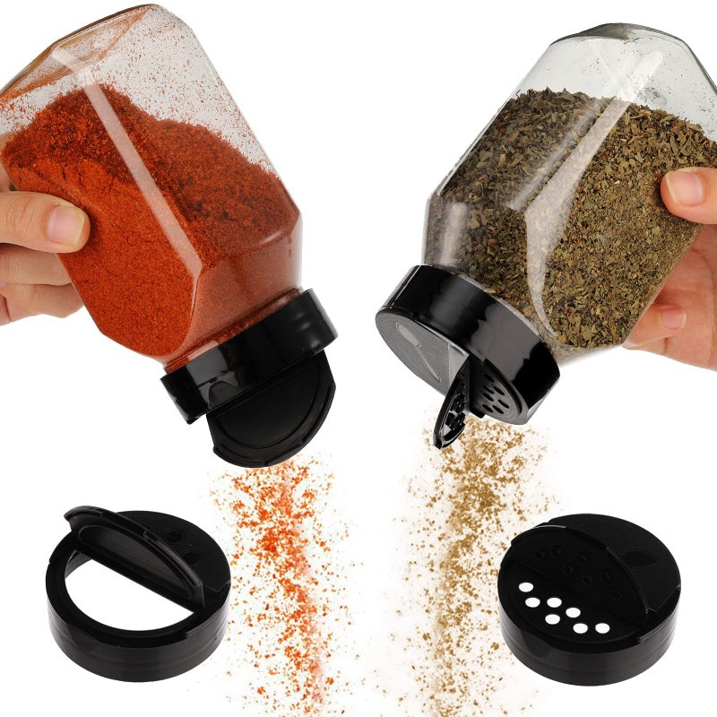 Dicunoy 16 Pack 17 OZ Plastic Spice Containers, Large Seasoning Jars with Shaker Lids, Reusable Empty Storage Bottle for Kitchen Storing Spice, Powders - Image 5
