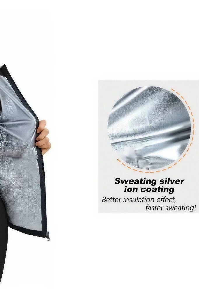 Generic Women’s Sauna Sweat Suit – 2-Piece Set (Jacket + Pants) – Premium Fabric For Enhanced Sweating & Body Shaping - Image 3