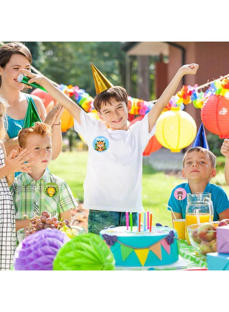 فوميمو ملصقات تحفيزية للمعلمين 1000 قطعة، ملصقات للأطفال لتشجيع السلوك الجيد، بتصميم حيوانات لطيفة، 8 تصاميم مختلفة، مقاس 1 بوصة - Image 4