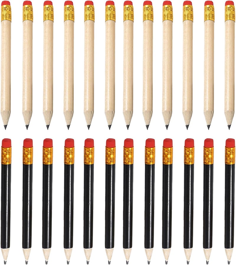 Dancepanda Golf Pencils Bulk,Pre Sharpened Pencils, Mini mall Pencils,Baby Shower Pencils Bridal Shower Pencils Half Pencils(24Pcs) - Image 1