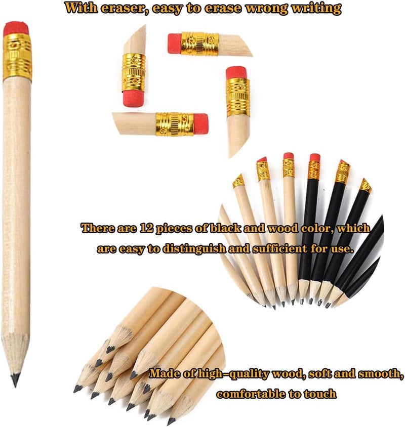 Dancepanda Golf Pencils Bulk,Pre Sharpened Pencils, Mini mall Pencils,Baby Shower Pencils Bridal Shower Pencils Half Pencils(24Pcs) - Image 3