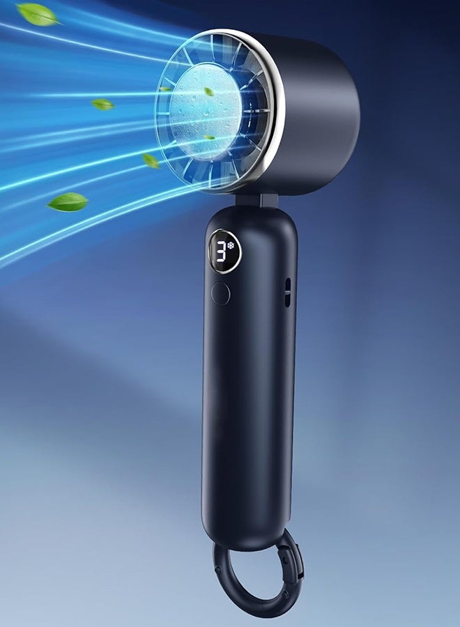 general Portable Handheld Fan, Powerful Hand Held Mini Fan, 3 Speed USB Rechargeable 5000mAh Battery Operated Fan, LED Display, Cooling Personal Fan Gifts for Women, Men, Travel, Camping, Outdoor - Image 1