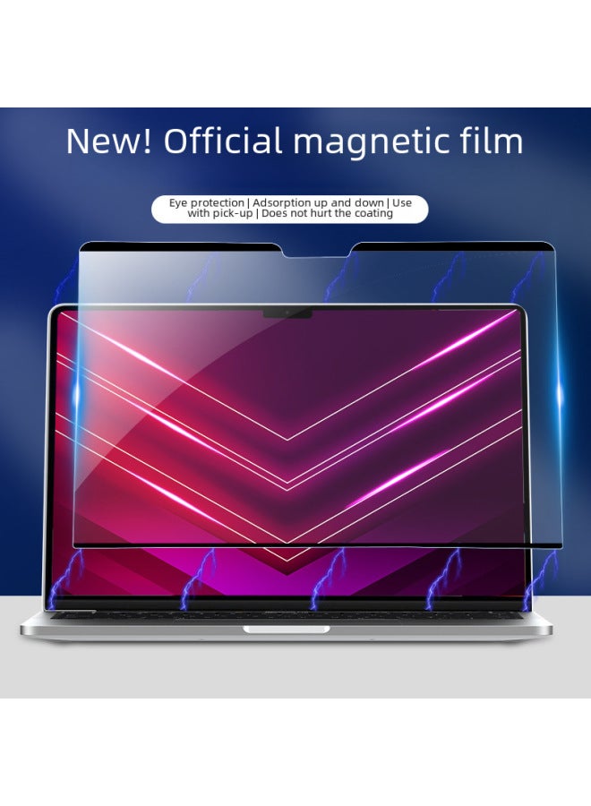 Macbook Air 13.3 Screen Protector Anti-blue Light Magnetic Attraction Suitable For Pro 14 Notebook Computer-Color:Magnetic Hd (with Anti-blue Light Function)-Dimensions:2025 13.6air M4 (3240)