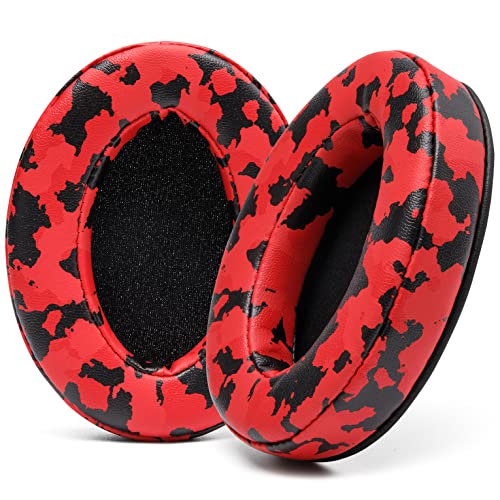 WC Wicked Cushions PadZ Thick Soft Ear Pads for ATH M50X M40X SteelSeries ArctisHyperX Cloud AlphaLogitech G Pro XCompatible with Over 50 Headphones Red Camo - Image 1