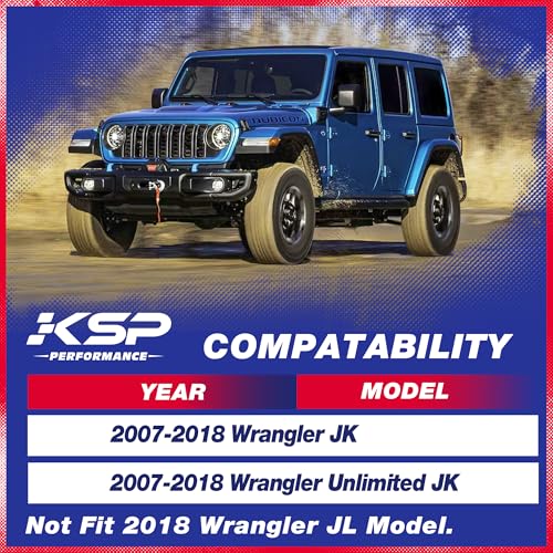 KSP PERFORMANCE KSP 3"Front and 3"Rear Full Suspension Lift Kits with Shock Extenders fit for 2007-2018 Wrangler JK 2WD 4WD, Such as Editions Rubicon/Unlimited/Sahara/Sports and More（Black) - Image 2