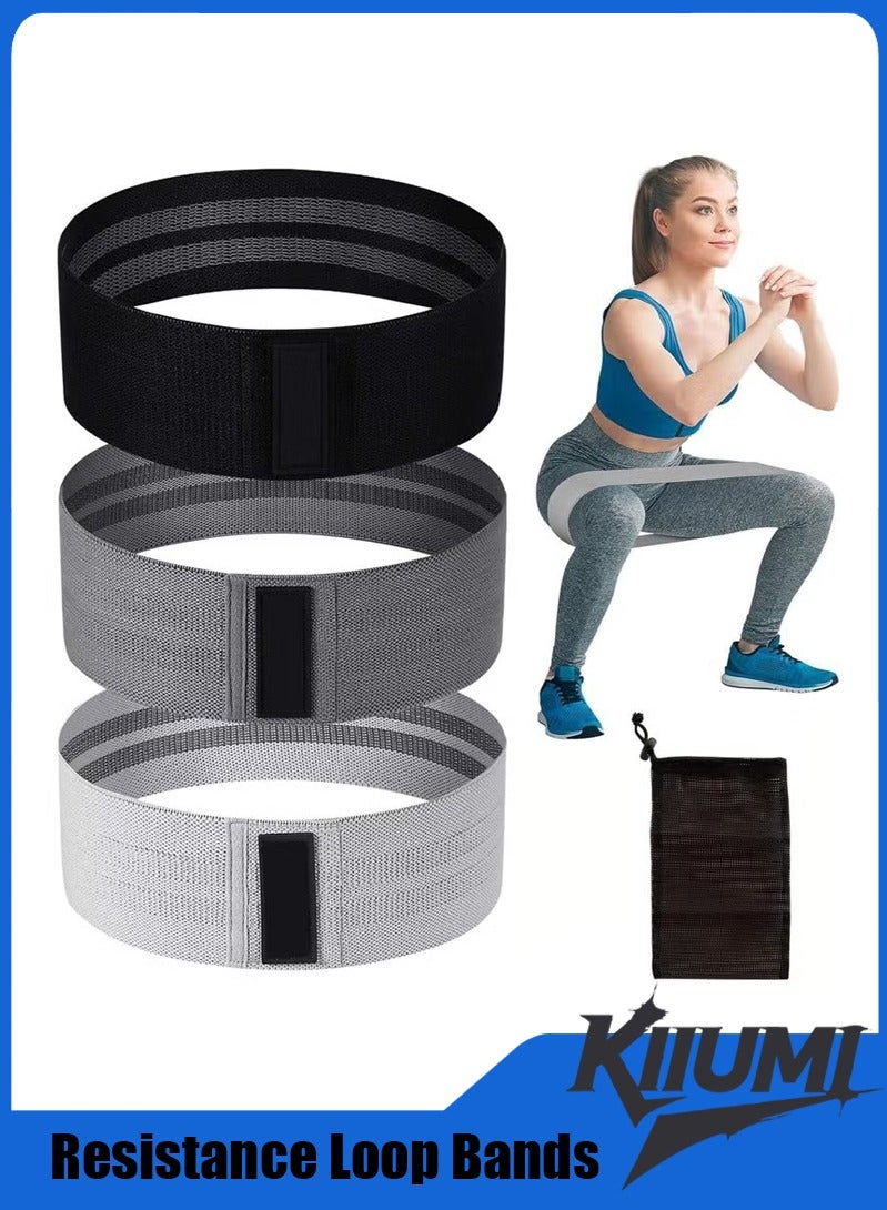 KIIUMI 3 Pcs Resistance Loop Bands Set , Resistance Bands for Working Out,or Women/Men for Gym Exercises and Yoga, Resistance Band Set for Squat Glute Hip Legs and Butt Training  - Image 1