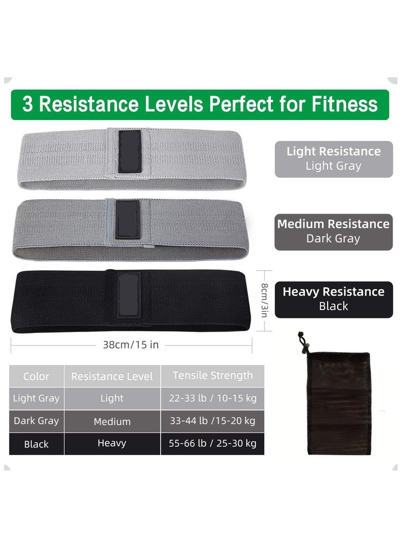 KIIUMI 3 Pcs Resistance Loop Bands Set , Resistance Bands for Working Out,or Women/Men for Gym Exercises and Yoga, Resistance Band Set for Squat Glute Hip Legs and Butt Training  - Image 5