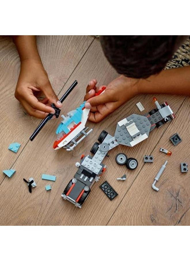 LEGO - Creator 3In1 Flatbed Truck With Helicopter 31146 Building Blocks Toy Car Set Toys For Boys Girls And Kids 270 Pieces - Image 1
