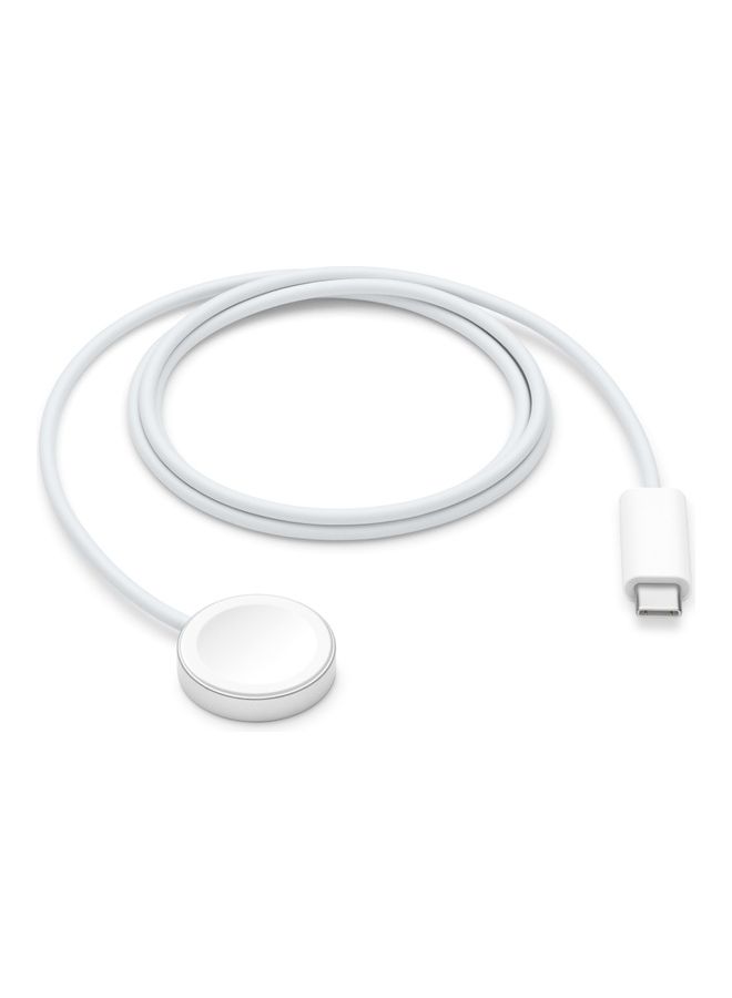 Apple Watch Magnetic Fast Charger To USB-C Cable White - Image 1