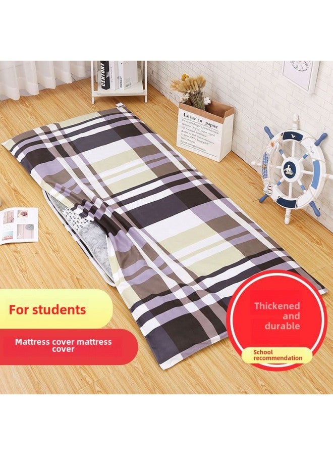 Mattress Cover All-inclusive Mattress Cover Detachable Student Dormitory Single Bed Mattress Cover Bed Cushion Quilt Cover 90x 2 Xiliang-Color:Classic Blue Grid┱-Specifications:150x200cm Mattress Cover┱