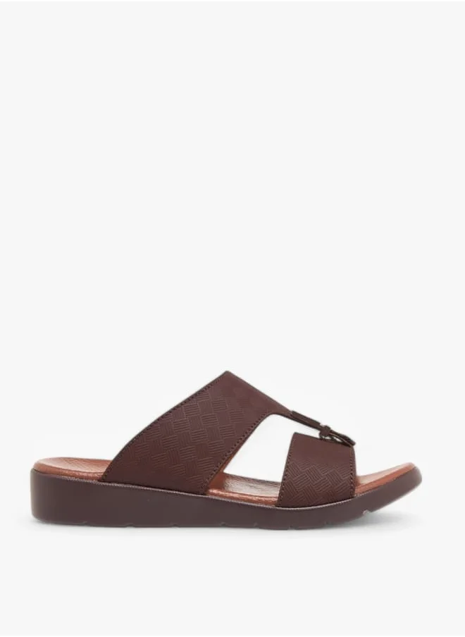 ال بي ال من شو اكسبرس Boys Textured Slip-On Arabic Sandals with Accent Detail