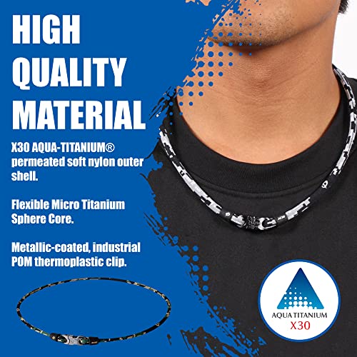 Phiten Digital Camo Titanium Necklace, NIght, 18" - Image 3