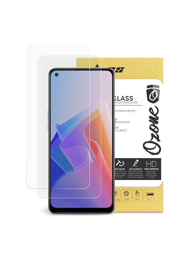 O Ozone Tempered Glass for OPPO RENO7 Z 5G Screen Protector HD Full Coverage - Pack of Two - Clear  - Image 1