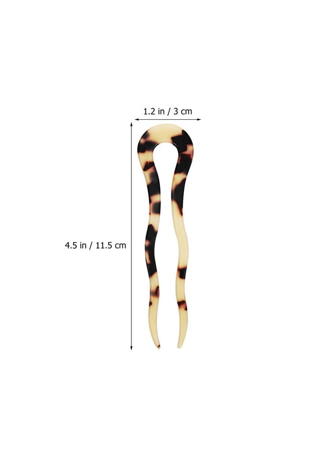 minkissy 3Pcs French Hair Pin Acetic Acid U Shaped Hair Pins For Styling Hair Forks Sticks For Long Thick Hair Vintage Updo Hair Accessories For Women Girls  - Image 2