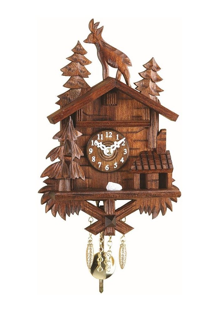 Trenkle Kuckulino Small Black Forest Clock with Quartz Movement and Cuckoo Chime TU 2028 PQ