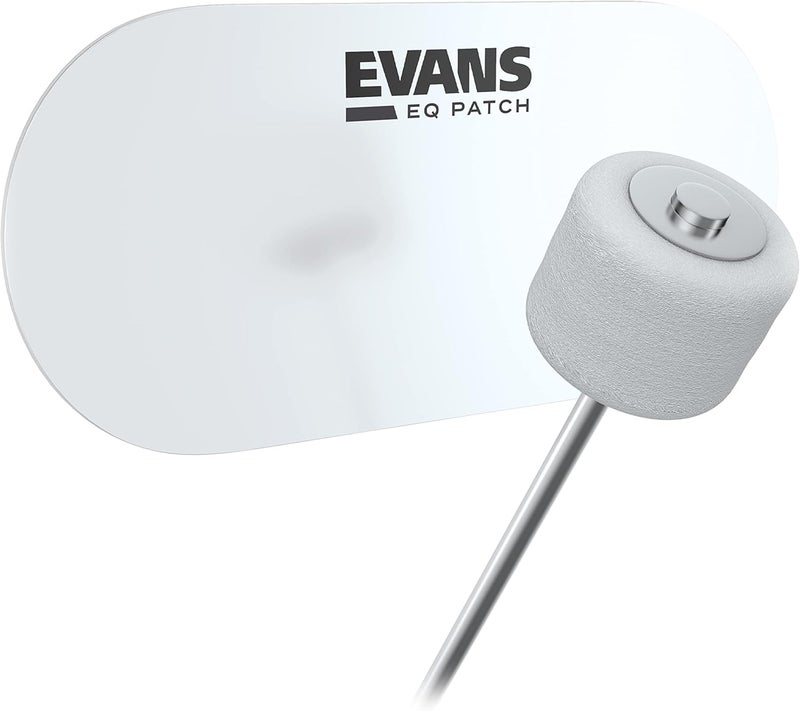 Evans EQPC2 EQ Double Pedal Patch - Clear Plastic, 0.575 in x 5.0 in x 2.5 in - Image 1