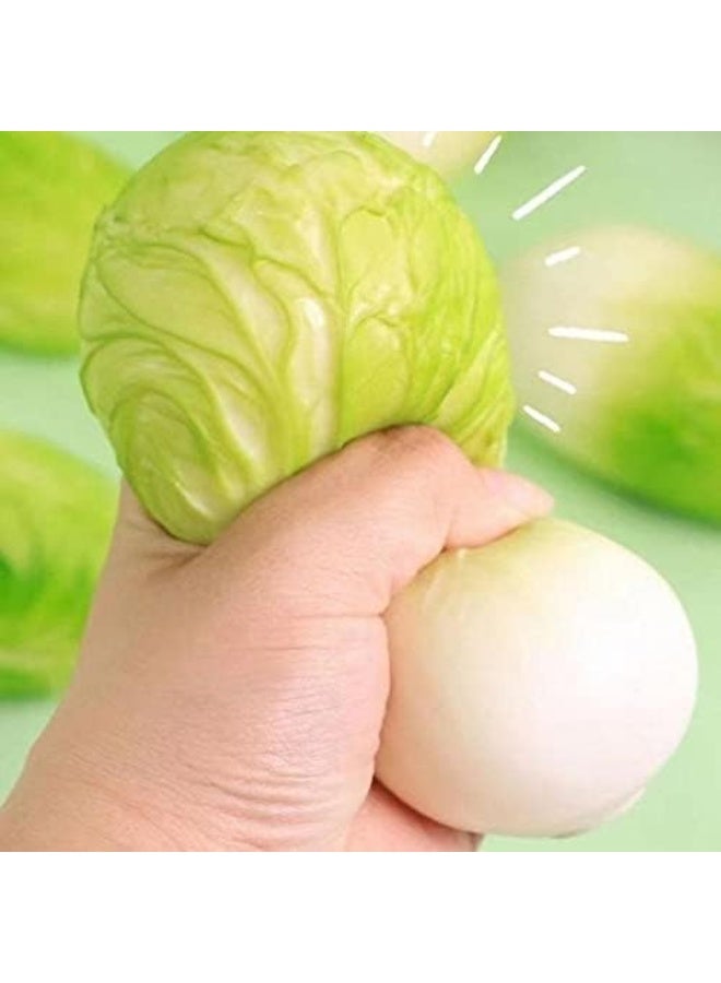 Vegetable Shaped Fidget Toy, Antistress Squishy Vegetables Squeeze Toys Cute Kawaii Soft Vegetables Fidget Toys Relieves Stress Anxiety Ball Pressure Gadget (Mix) - Image 3