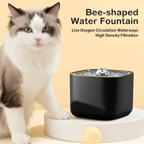 BEMOONY Pet Water Fountain Super Silent - Water Fountains for All Pets Indoor - Suitable for Cats, Birds, Rabits and Dogs (Transparent01, 2L) - Image 5