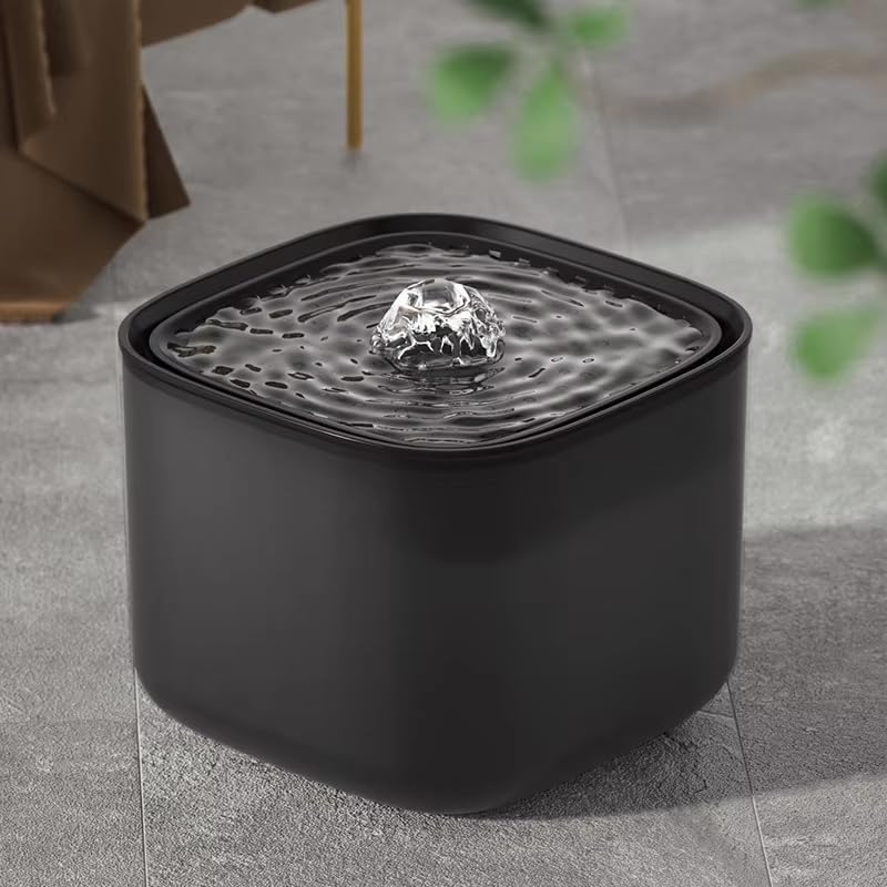 BEMOONY Pet Water Fountain Super Silent - Water Fountains for All Pets Indoor - Suitable for Cats, Birds, Rabits and Dogs (Transparent01, 2L) - Image 1