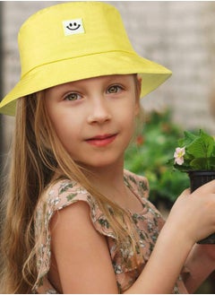 SYOSI Bucket Hat Summer Travel Bucket Cap Beach Sun Hat Smile Visor for Women Men Teens (Smiling Face)  - Image 4