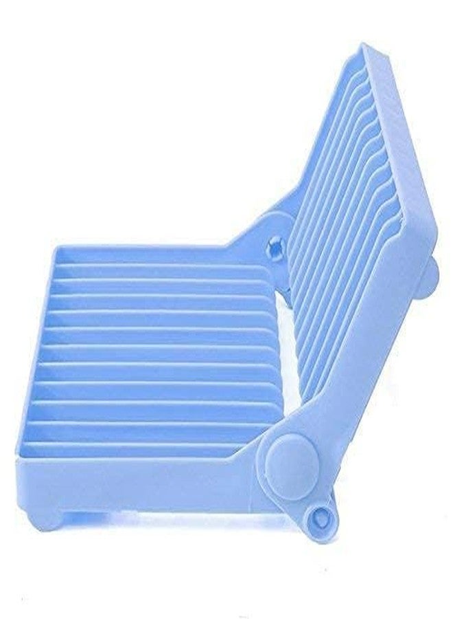 ATETO Dish Rack Stand Multicolor Plastic Foldable Dish Rack Dish Drying Drainer Organizer Holder for Kitchen Bowls Plates 12 Slots Designed Stand (Pack of 1) - Image 2