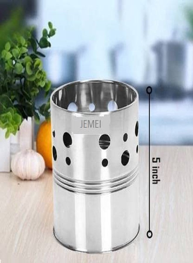 JEMEI Cutlery Set Spoon Holder for Dining Table with Stand Cutlery Holder Case Holder, Pen Brush Stand Kitchen Spoon, Dining Table Cutlery with Stand Multi Purpose - Image 2