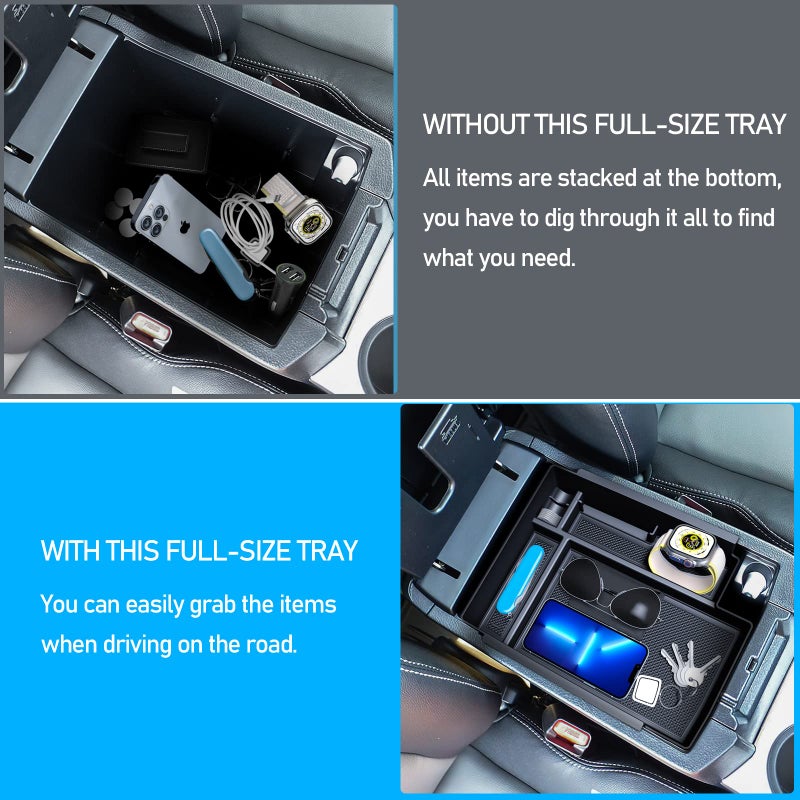 DIAMOOKY Upgraded Center Console Organizer for Toyota 4Runner 2024 2023 2022 2021 2020 2019 2018 2017 2016-2010 Full Size Tray Interior Accessories, Insert Armrest Box Secondary Storage ABS Material - Image 4