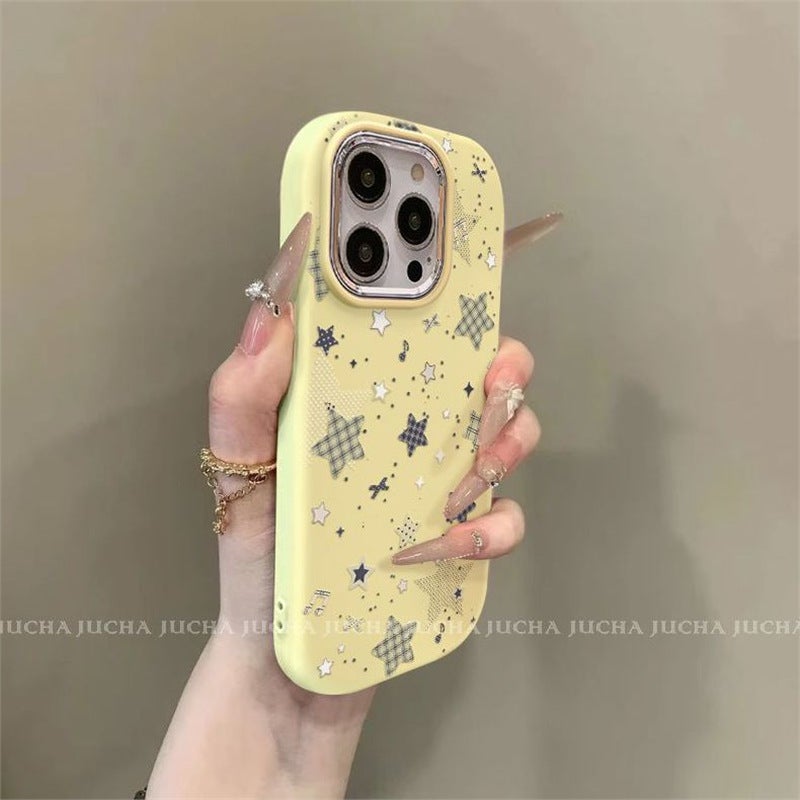 Suitable for Apple 17Promax Mobile Phone Case New Iphone16 Silicone Mobile Phone Protective Cover 15 Plaid Stars 14 - Image 5