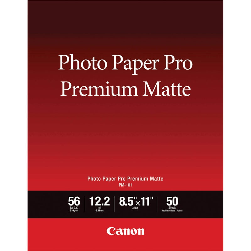Canon Pm-101 Photo Paper Pro Premium Matte (8.5 X 11""  50 Sheets)