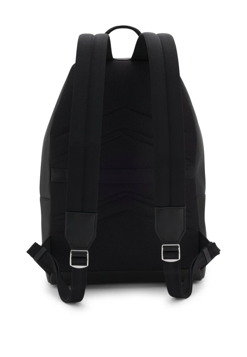 BOSS Black Structured backpack with polished logo lettering for Men | Best Price UAE