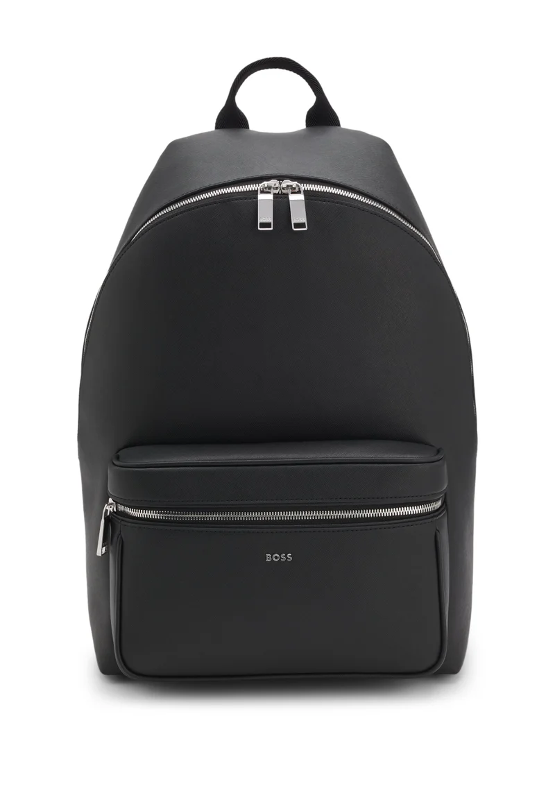 BOSS Structured backpack with polished logo lettering