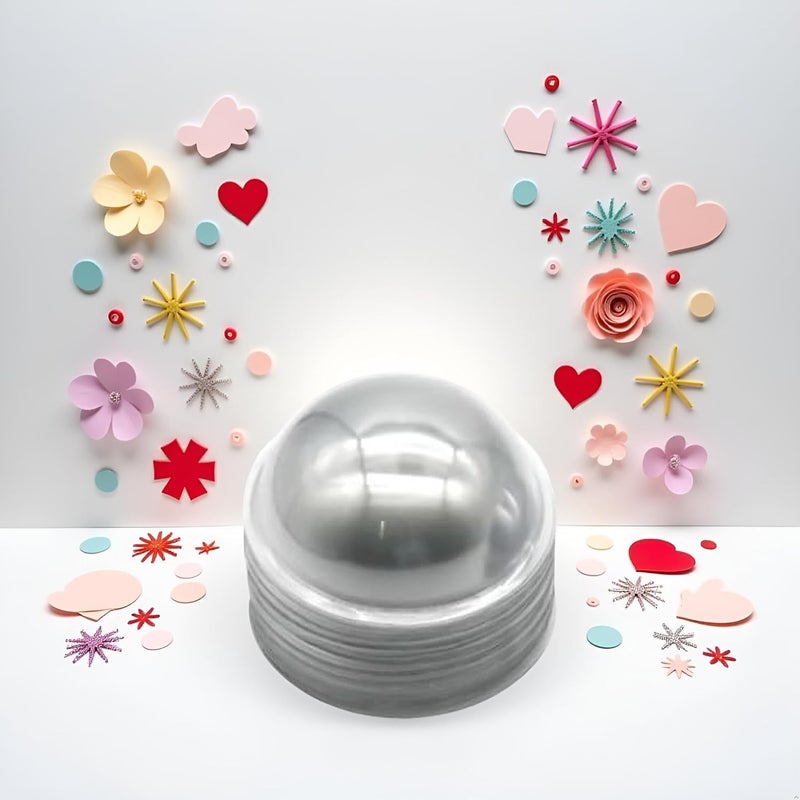 WsjiaboFux 50 Pcs 9cm Plastic Shaker Domes Round Shaker Covers 3D Dimensional Domes Paper Crafting Shakers Shaker Card Supplies for Card Making, Embellishments - Image 3