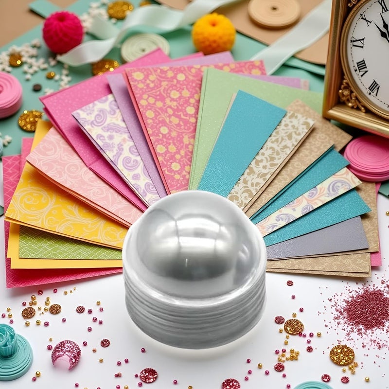 WsjiaboFux 50 Pcs 9cm Plastic Shaker Domes Round Shaker Covers 3D Dimensional Domes Paper Crafting Shakers Shaker Card Supplies for Card Making, Embellishments - Image 2