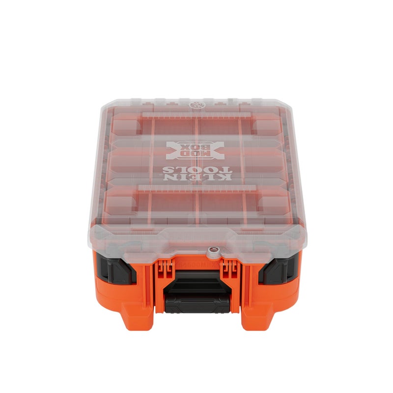 Klein Tools 54500MBX MODbox Tall Compartment Box, Half-Width Tool Organizer, Small Parts Tool Box with 10 Compartments, 4 Removable Bins, Stackable Module - Image 1