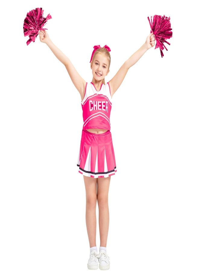 Danzcue Cheerleader Costume for Girls, Cheerleader Outfit for Girls, Pink, X-Small - Image 3