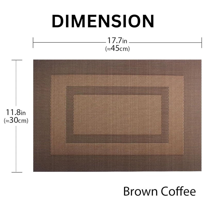 Hian Stain Resistant Dinner Place Mats Durable Easy to Clean NonSlip Heat Resistant Table Mats for Indoor Outdoor Use Stylish and Elegant Protection for Dining Tables - Image 2