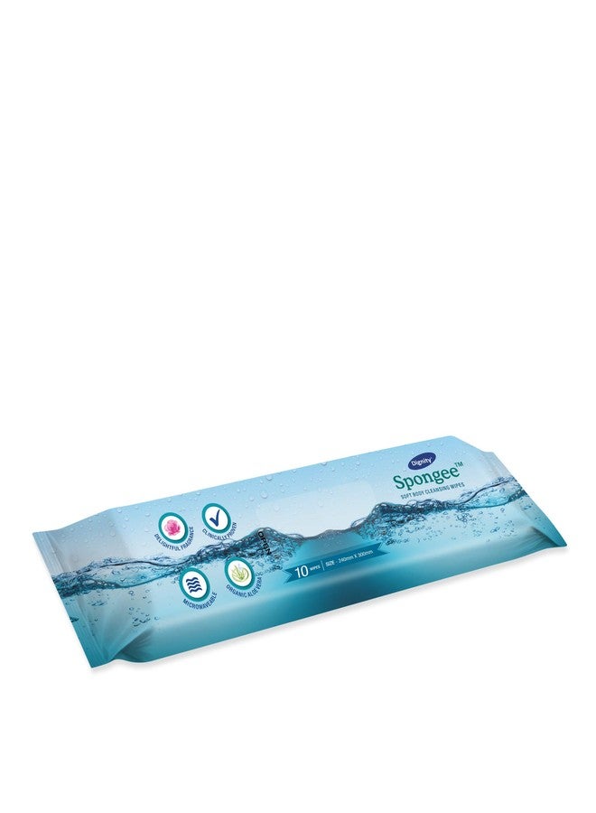 ديجنيتي مناديل ديجنيتي سبونجي المبللة لتنظيف الجسم للبالغين، 240 × 300 مم (عبوة من 12) 120 منديلًا - Image 4