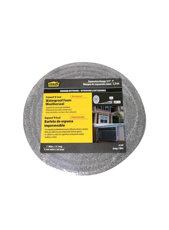 M-D Building Products Expand-N-Seal Waterproof Foam Weatherseal Grey 4m 3100 - Image 1