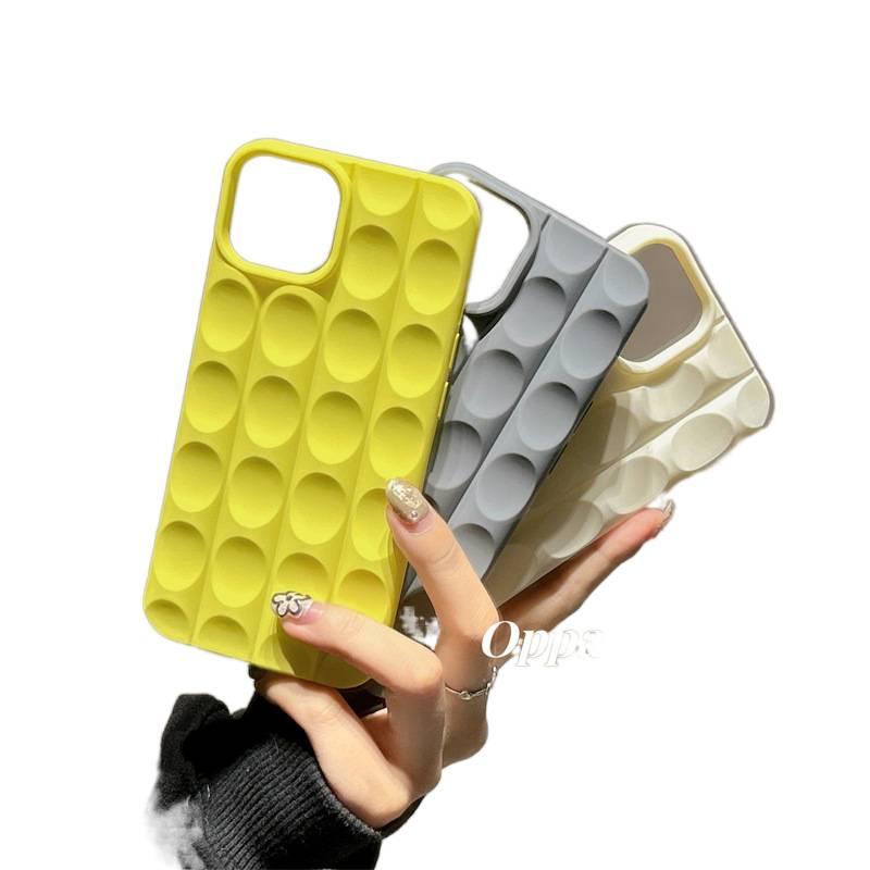 Protective Case | White | Silicone | 3D Embossed Pattern | Drop Protection | Shockproof Cover for iPhone 14 / 14 Plus / 14 Pro / 14 Pro Max - Image 3