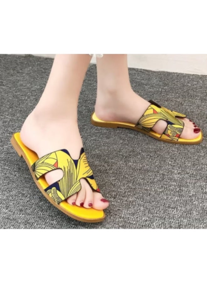 فن روب شبشب مسطح مريح بتصميم بسيط للنساء والسيدات، خفيف الوزن، من تصميم روب آرت - Image 4