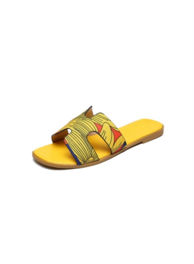 فن روب شبشب مسطح مريح بتصميم بسيط للنساء والسيدات، خفيف الوزن، من تصميم روب آرت - Image 1