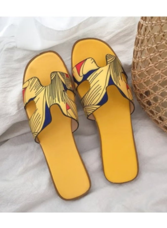 فن روب شبشب مسطح مريح بتصميم بسيط للنساء والسيدات، خفيف الوزن، من تصميم روب آرت - Image 2