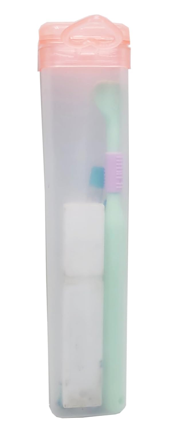 CLICKSWIFT Portable Toothbrush & Toothpaste Holder for Travelling Organizer Heart Shape Hanging Home Use, Multicolour 2 Pcs - Image 2