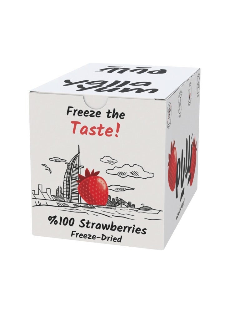 YallaYum Freeze-Dried Strawberry, 6 Packs of 8g | 100% Fruit, Non-GMO, No Added Sugar, Gluten-Free,No Additives Added, Vegan, Made From 620g Fresh Strawberry | Healthy Snack for On-the-Go - Image 2