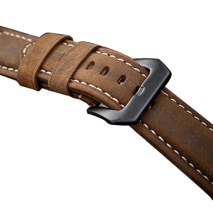 Bluejw Luxury Retro Genuine Leather Watch Band – Replace the Watch Strap for Smart Watches, 20mm 22mm 24mm 26mm Universal Replacement Wristband - Image 4