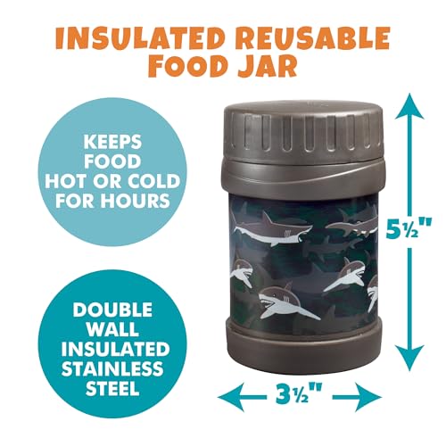 Bentology Insulated 13oz Food Jar for Kids- Hot or Cold Food, Soups, Liquids, Noodles - Wide Mouth Stainless Steel Container & BPA Free, Large Leak Proof thermos for Back to School Lunch Boxes, Bags - Image 3