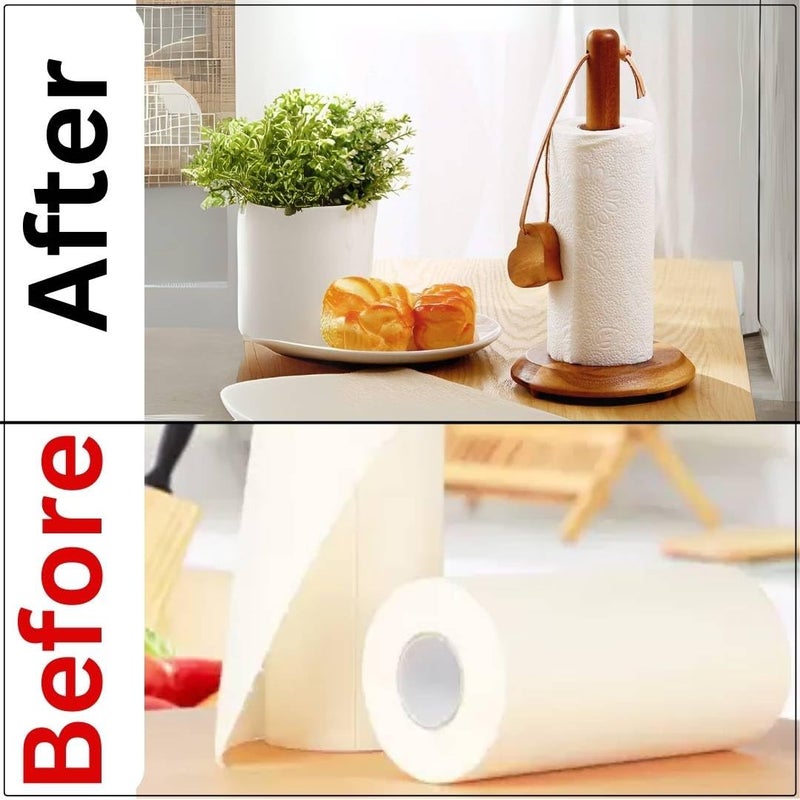 Decorlay Decorlay Sheesham Wood Napkin Roll Holder Dinning Table for Kitchen Heart Shape Tissue Roll Holder Premium Tissue Paper Stand | Size - 30 x 15 CM | Color- Brown (Pack of 1) - Image 4