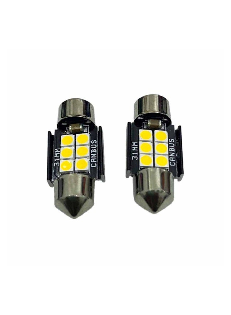 MUNTAQI Universal Car Interior Roof Light Reading Light Dome Lamp License Plate Light Boot Light 12w Canbus LED Yellow Light Festoon Holder 31mm - Image 1